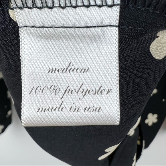 Francesca's Open Back Top- Black w/ White Clovers - Picture 6 of 6